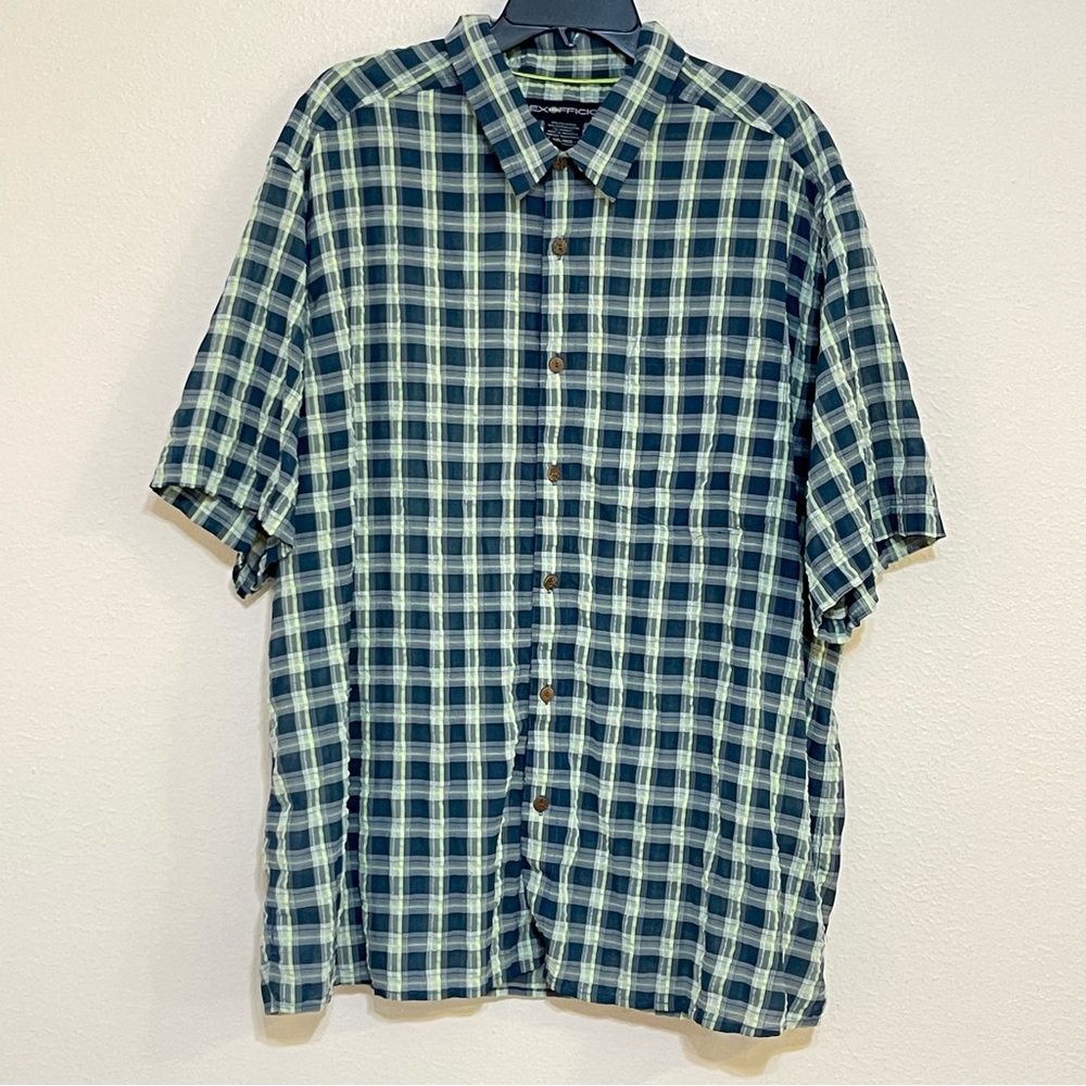 Exofficio Short Sleeve Shirt Seersucker Size XXL